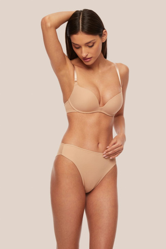 Gładki Biustonosz Bez Fiszbin Push Bra